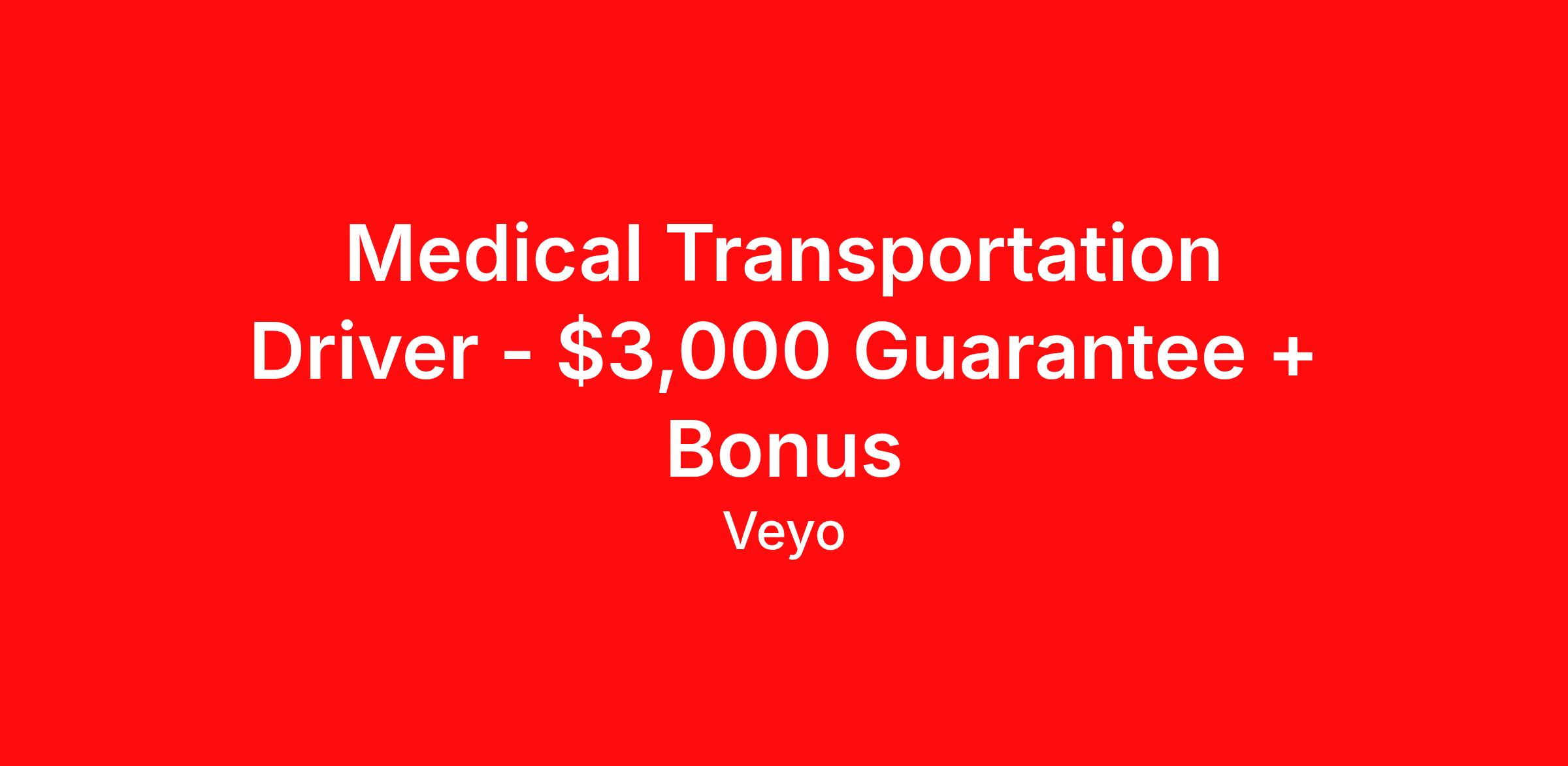 Medical Transportation | Medical Courier Jobs - Apply for Jobs Online